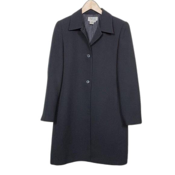 Style & Co Collection Long Blazer Womens Size 6P Black Button Front Lined Jacket - Picture 1 of 9